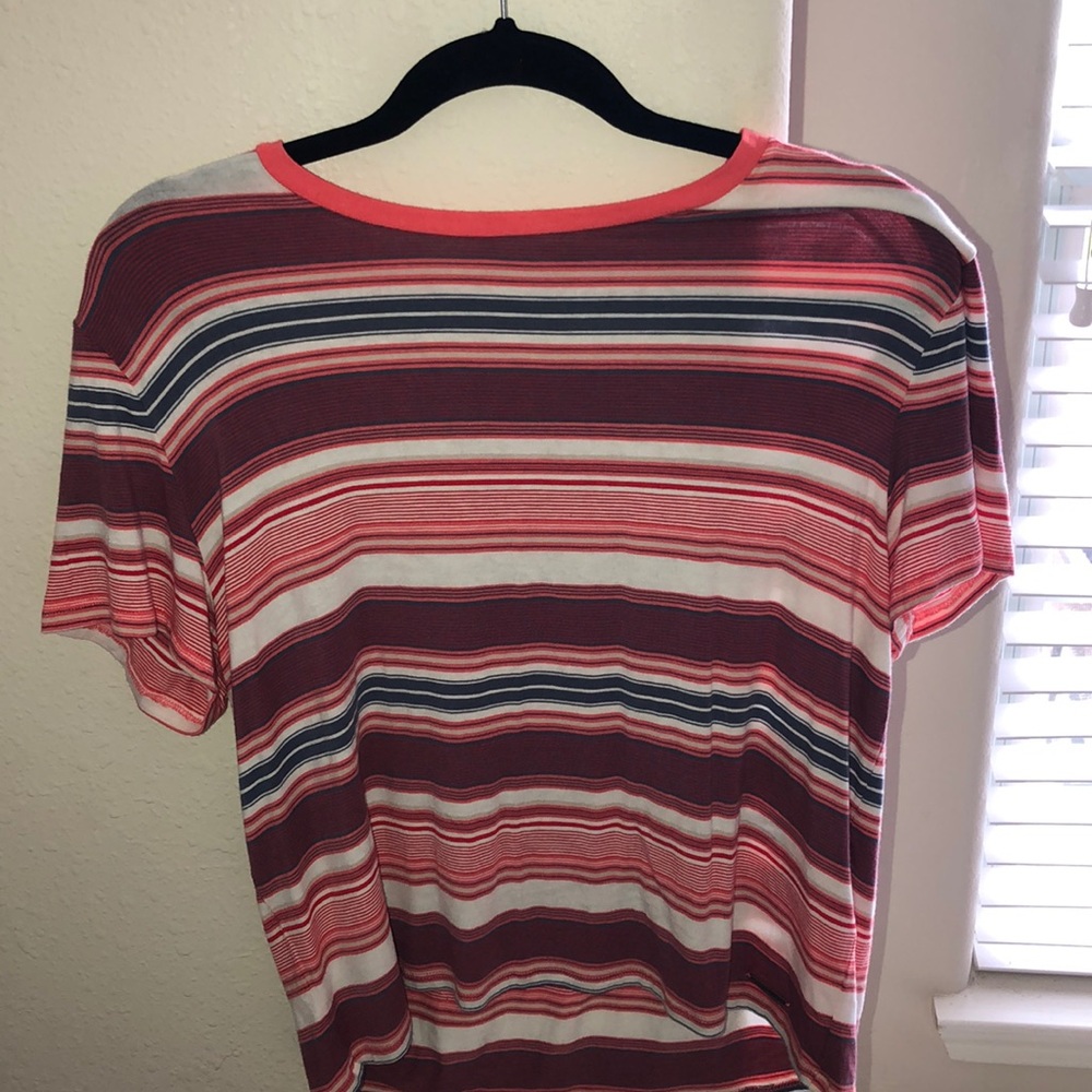 Multicolor striped A&F tee
